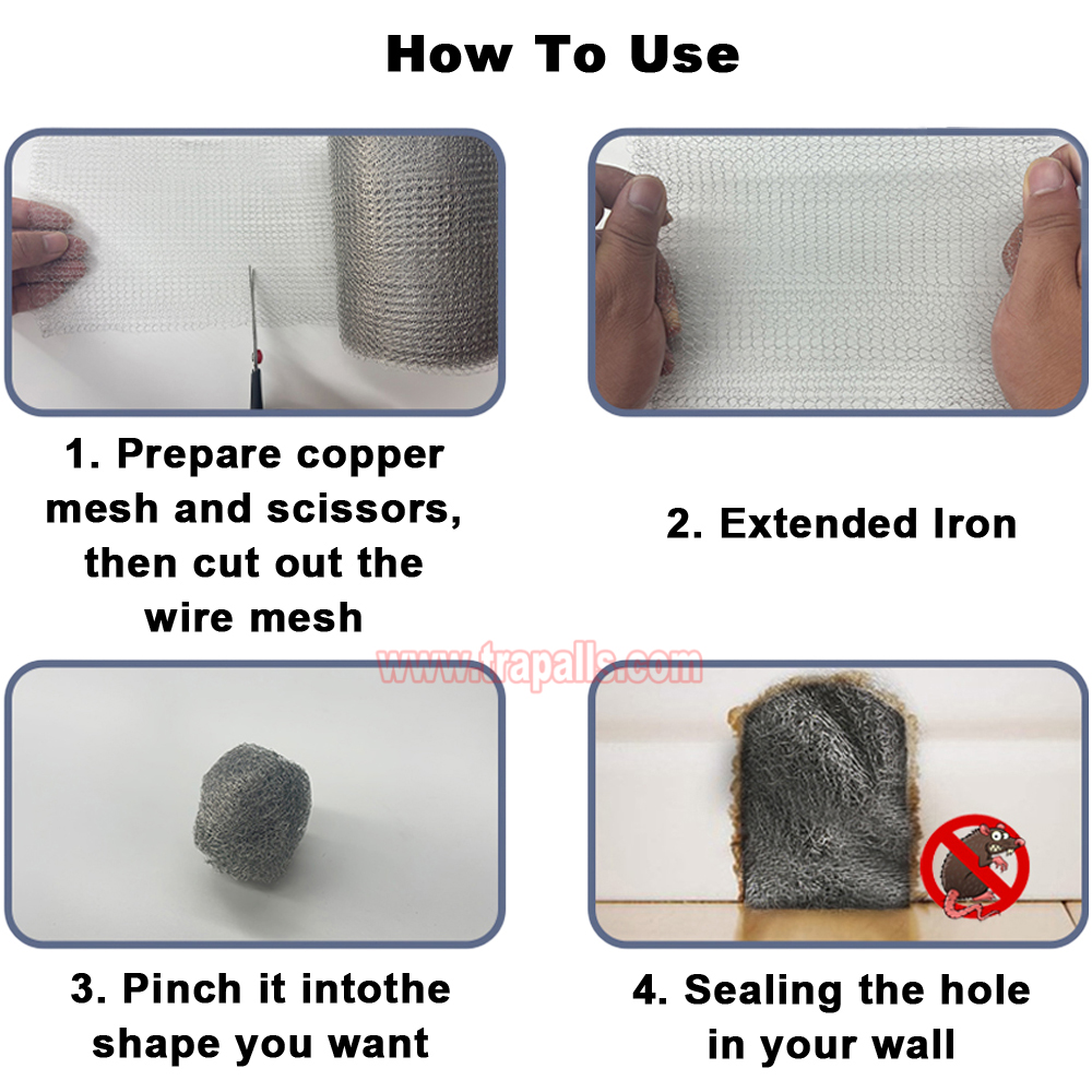 Outdoor Flexible Stainless Steel Wire Mesh Hole Fill Fabric Gap Blocker Mesh Roll Rodent Proof Mesh Wire Mouse Control - Image 5