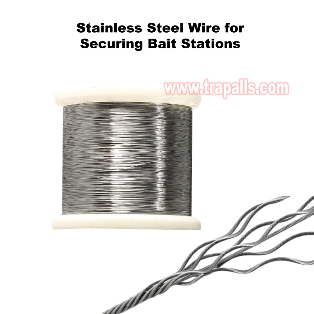 Outdoor Bird Control Barrier Stainless Steel Wire for Securing Bait Station Bird Deterrent Wire without Plastic Coating Bird Control - Image 6