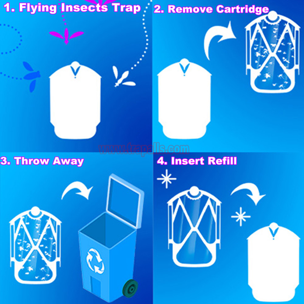 Indoor Home Plug-in UV Light Flying Insect Trap with Glue Board Moth Catcher Sticky Mosquito Killer Lamp - Image 11