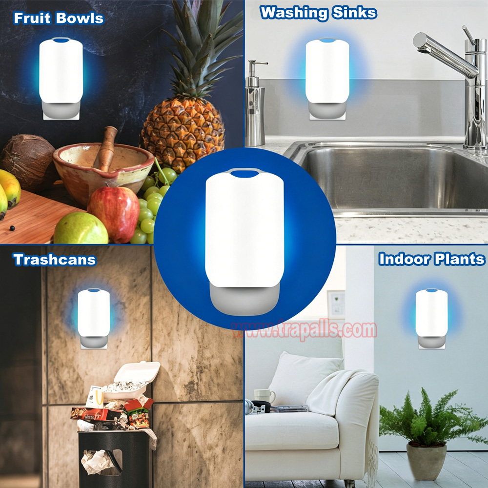Indoor Home Plug-in UV Light Flying Insect Trap with Glue Board Moth Catcher Sticky Mosquito Killer Lamp - Image 12