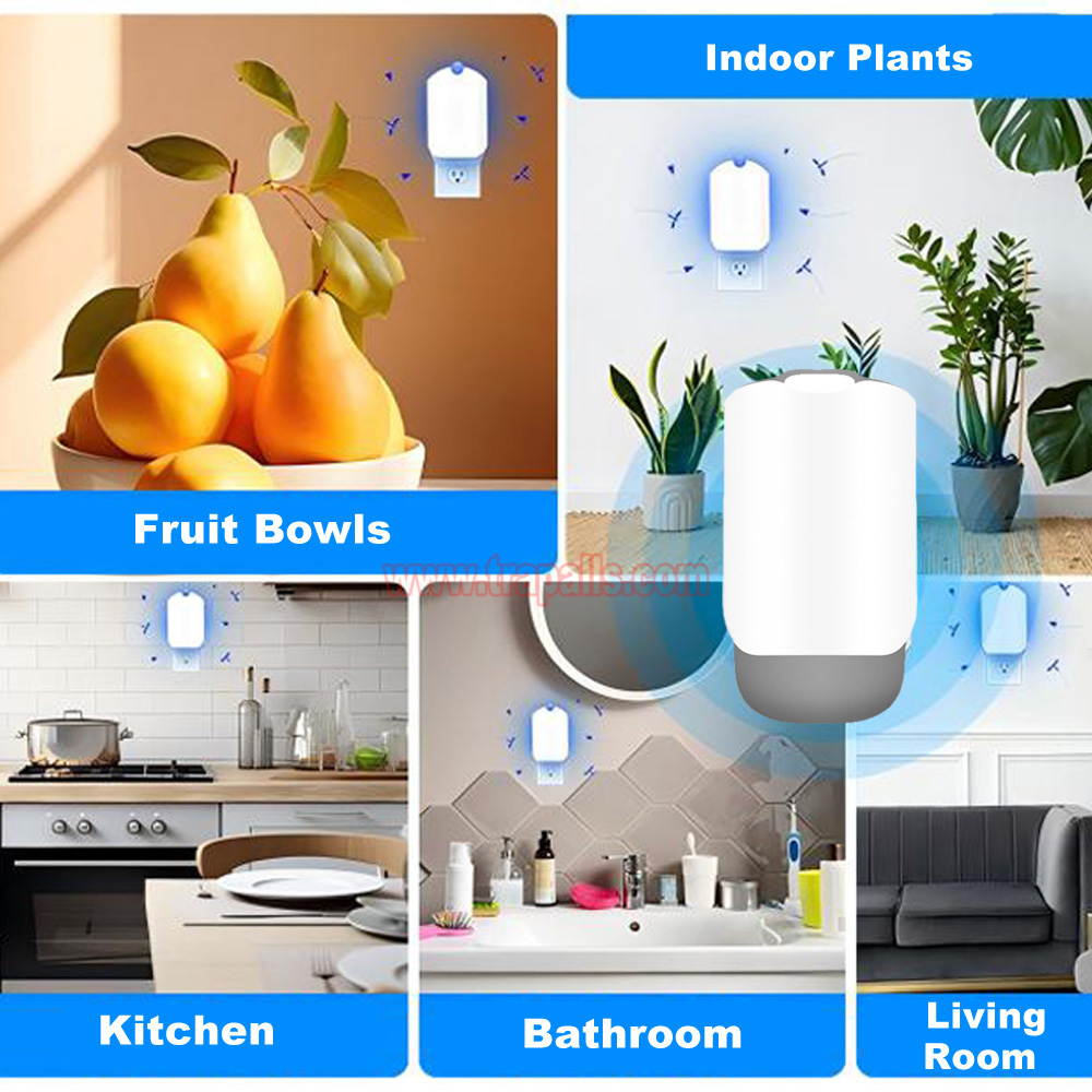 Indoor Home Plug-in UV Light Flying Insect Trap with Glue Board Moth Catcher Sticky Mosquito Killer Lamp - Image 15