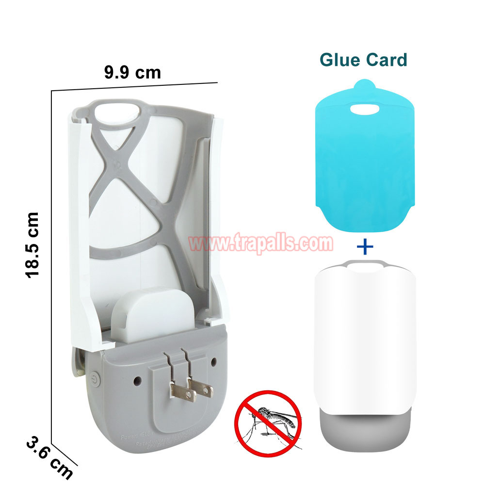 Indoor Home Plug-in UV Light Flying Insect Trap with Glue Board Moth Catcher Sticky Mosquito Killer Lamp - Image 4