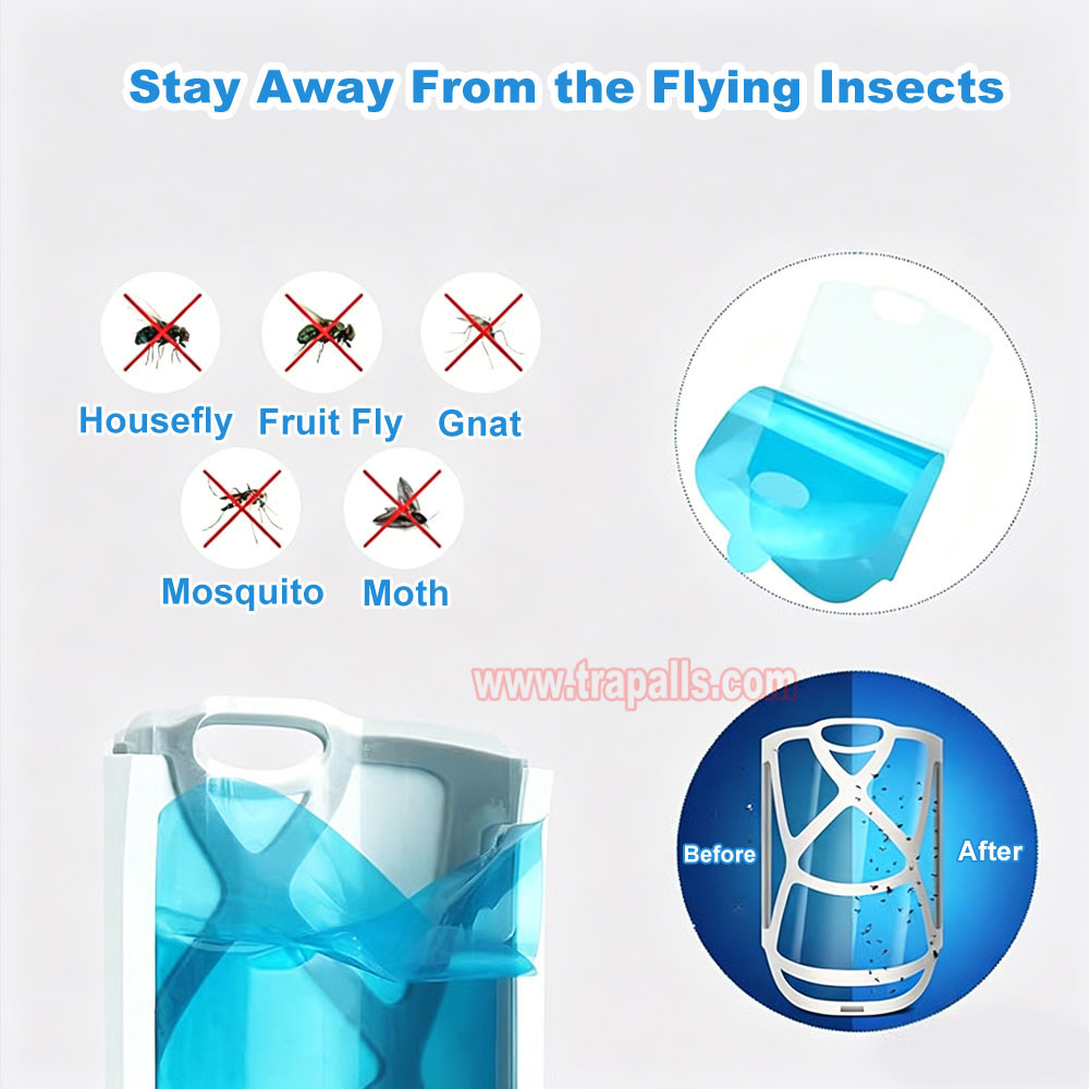 Indoor Home Plug-in UV Light Flying Insect Trap with Glue Board Moth Catcher Sticky Mosquito Killer Lamp - Image 8
