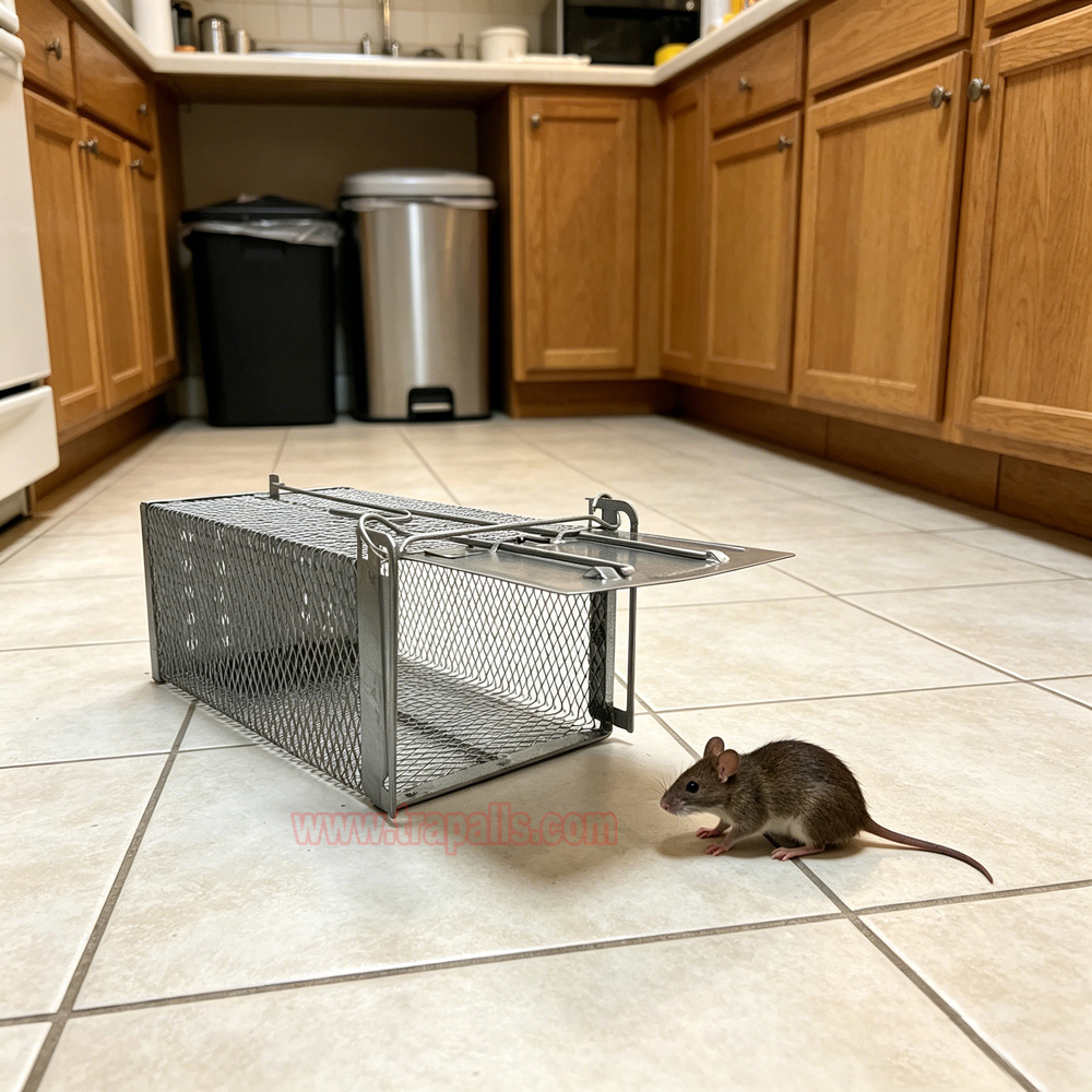 Humane Live Catch Mouse Trap Reusable Metal Cage with See-Saw Trigger Catch and Release Mouse Trap Cage - Image 11