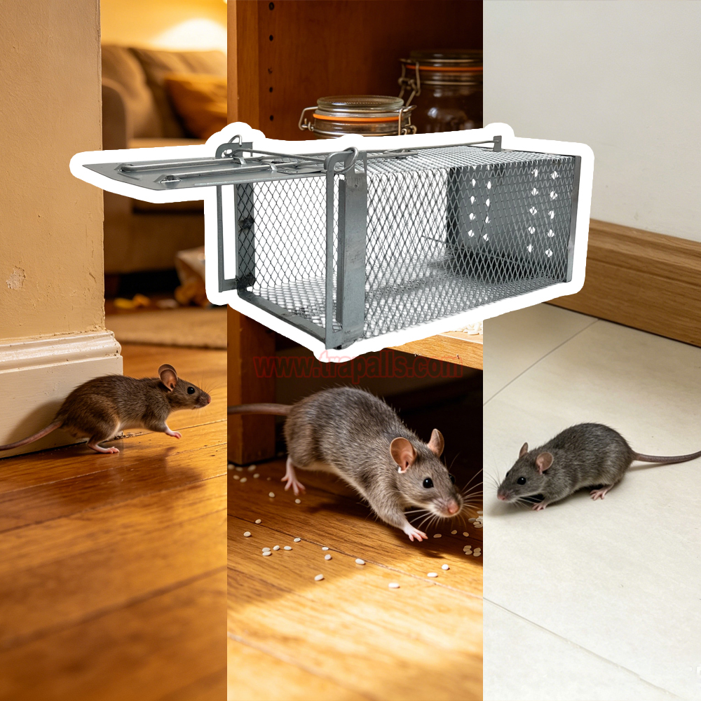 Humane Live Catch Mouse Trap Reusable Metal Cage with See-Saw Trigger Catch and Release Mouse Trap Cage - Image 12