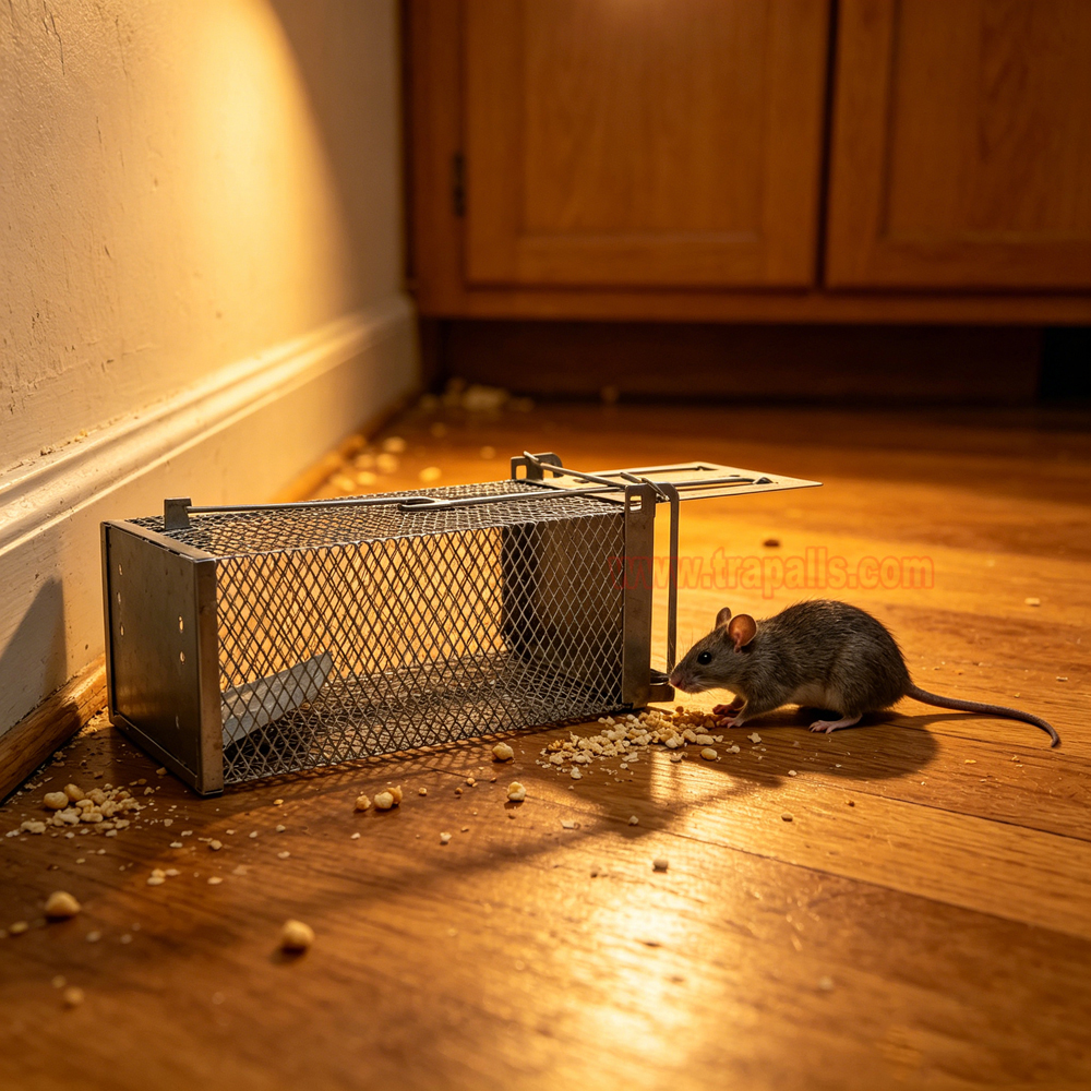 Humane Live Catch Mouse Trap Reusable Metal Cage with See-Saw Trigger Catch and Release Mouse Trap Cage - Image 10