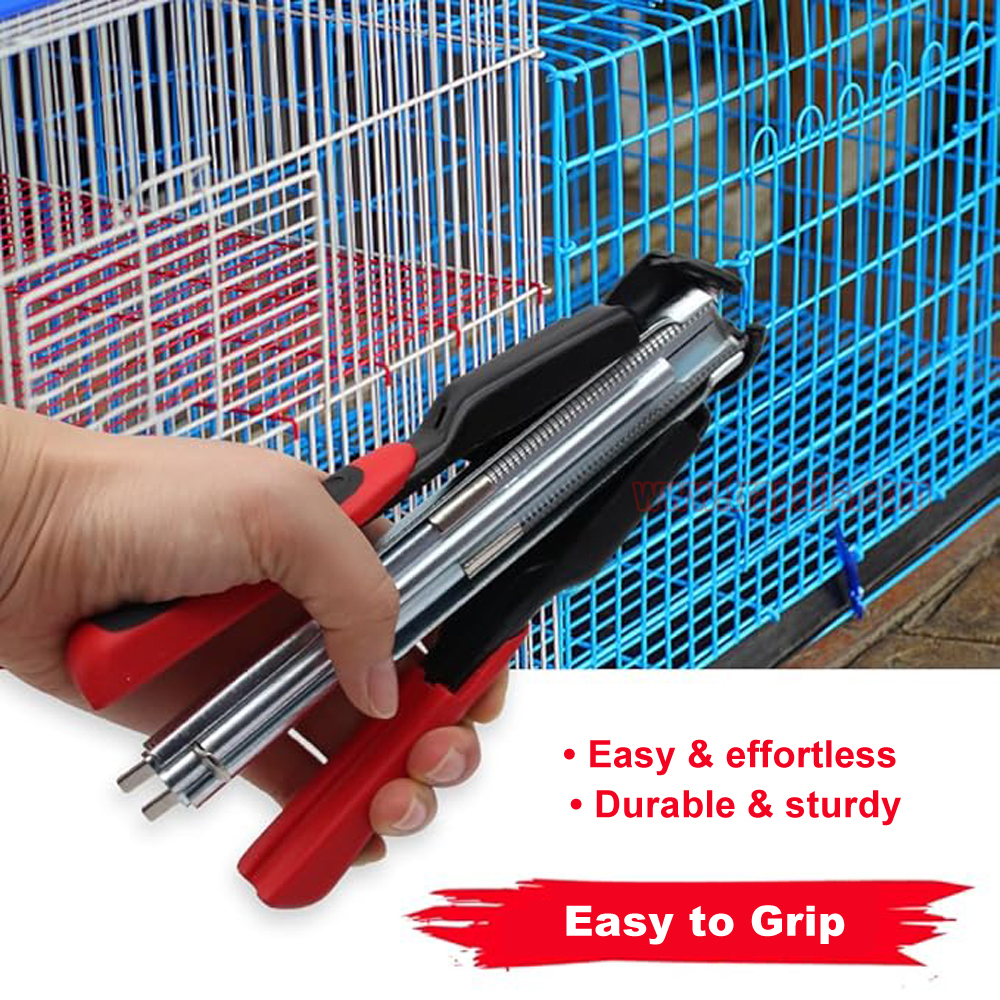 Garden Wire Fence Professional Fastening Tool Animal Pet Cage Automatic C-Ring Stapler C-type Pliers Kit - Image 11