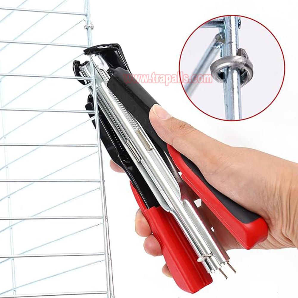 Garden Wire Fence Professional Fastening Tool Animal Pet Cage Automatic C-Ring Stapler C-type Pliers Kit - Image 12