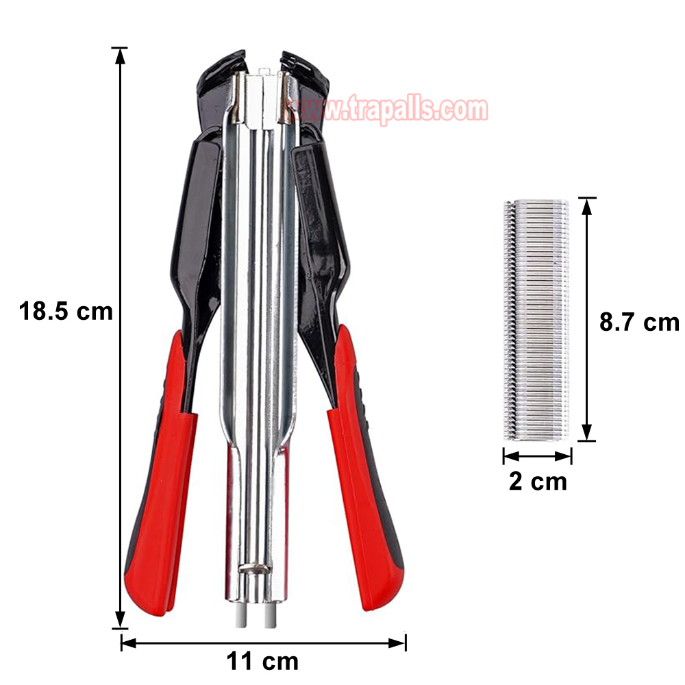 Garden Wire Fence Professional Fastening Tool Animal Pet Cage Automatic C-Ring Stapler C-type Pliers Kit - Image 3