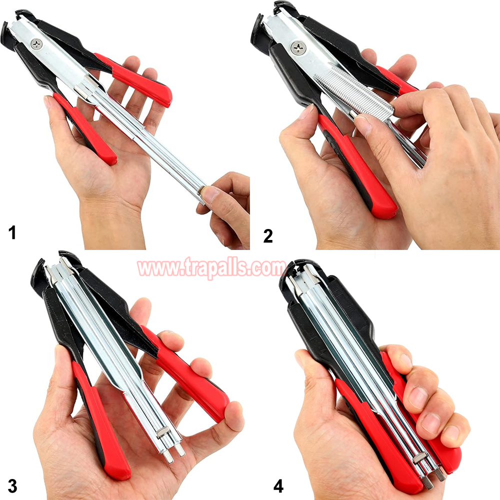 Garden Wire Fence Professional Fastening Tool Animal Pet Cage Automatic C-Ring Stapler C-type Pliers Kit - Image 4