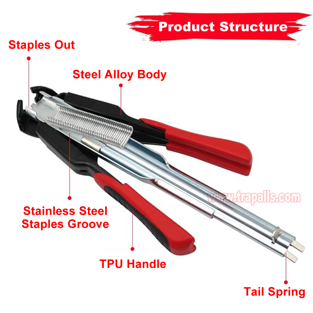 Garden Wire Fence Professional Fastening Tool Animal Pet Cage Automatic C-Ring Stapler C-type Pliers Kit - Image 8