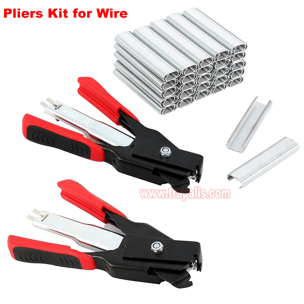 Garden Wire Fence Professional Fastening Tool Animal Pet Cage Automatic C-Ring Stapler C-type Pliers Kit - Image 9