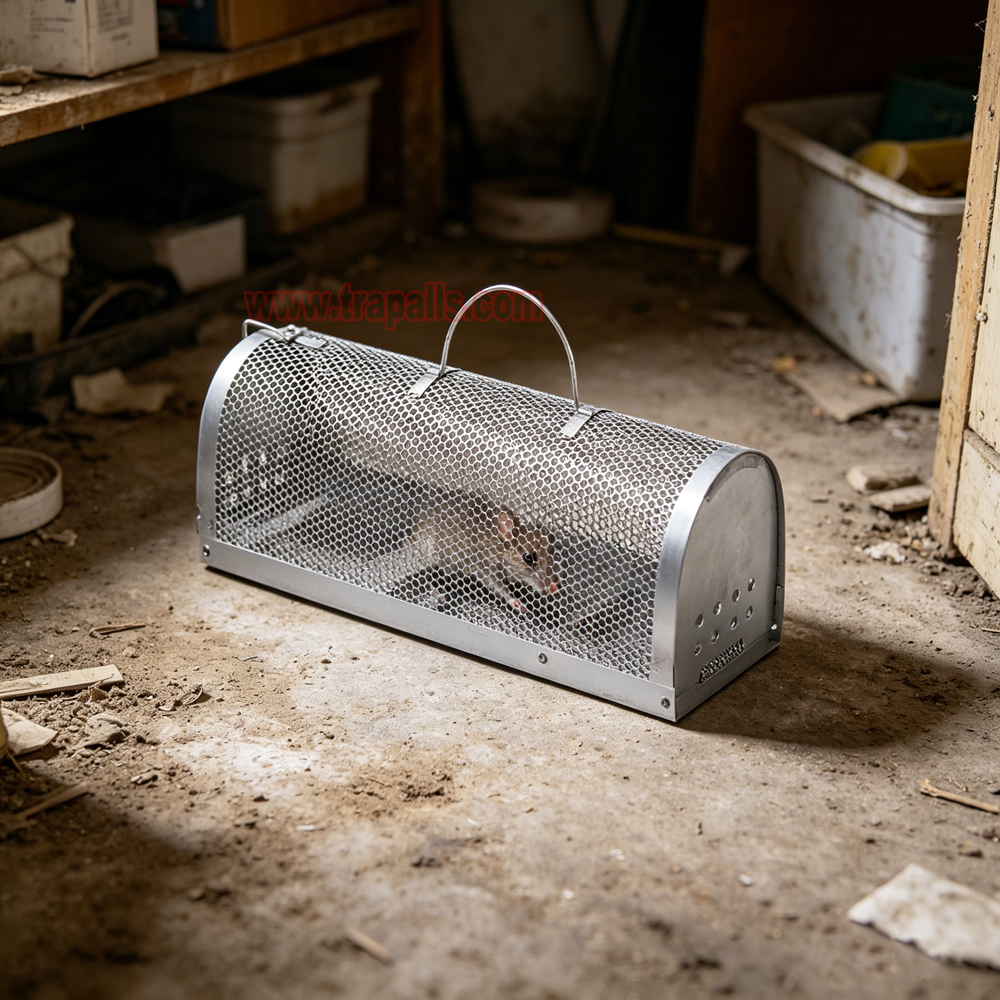 Indoor Warehouse Foldable with Carry Handle Humane Live Catch Rodent Sensitive Pedal Mouse Trap Cage - Image 14