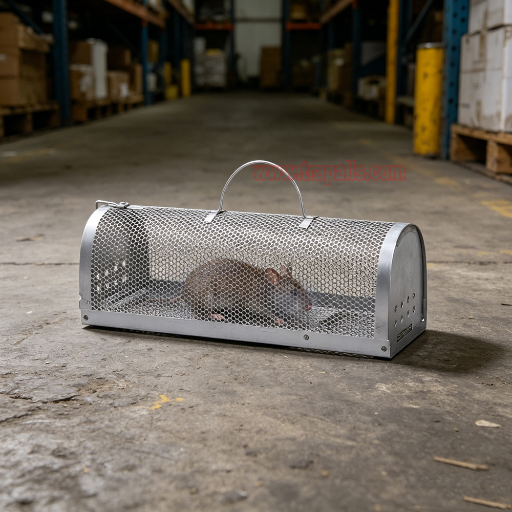 Indoor Warehouse Foldable with Carry Handle Humane Live Catch Rodent Sensitive Pedal Mouse Trap Cage - Image 15