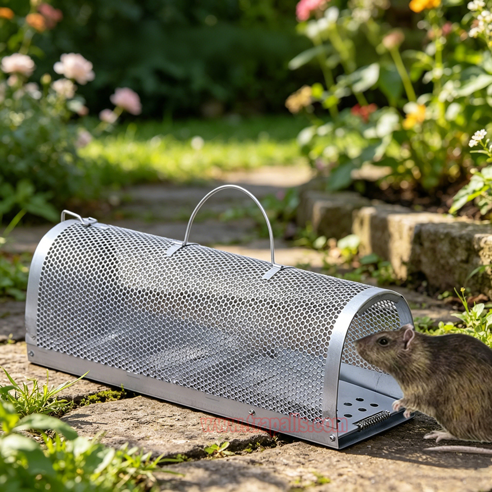Indoor Warehouse Foldable with Carry Handle Humane Live Catch Rodent Sensitive Pedal Mouse Trap Cage - Image 16