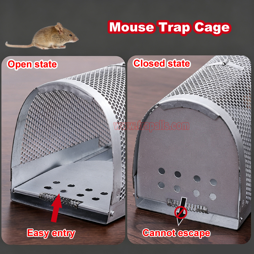 Indoor Warehouse Foldable with Carry Handle Humane Live Catch Rodent Sensitive Pedal Mouse Trap Cage - Image 6