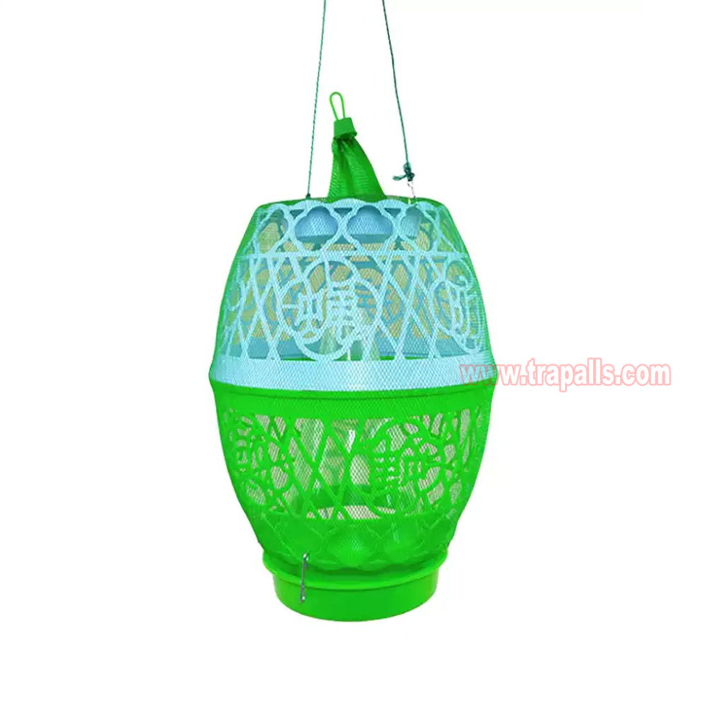 Outdoor Garden Reusable Escape-Proof Funnel Fly Catcher with Bait Tray Hanging Fly Trap Cage - Image 2