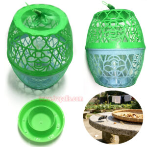 Outdoor Garden Reusable Escape-Proof Funnel Fly Catcher with Bait Tray Hanging Fly Trap Cage - Image 12