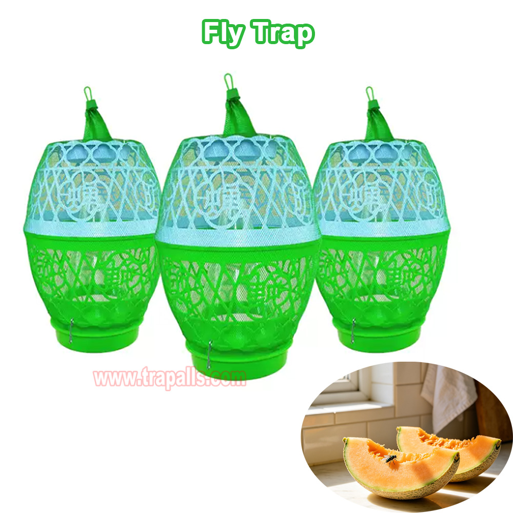 Outdoor Garden Reusable Escape-Proof Funnel Fly Catcher with Bait Tray Hanging Fly Trap Cage - Image 14