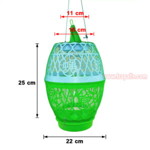 Outdoor Garden Reusable Escape-Proof Funnel Fly Catcher with Bait Tray Hanging Fly Trap Cage - Image 3