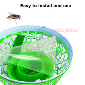 Outdoor Garden Reusable Escape-Proof Funnel Fly Catcher with Bait Tray Hanging Fly Trap Cage - Image 6