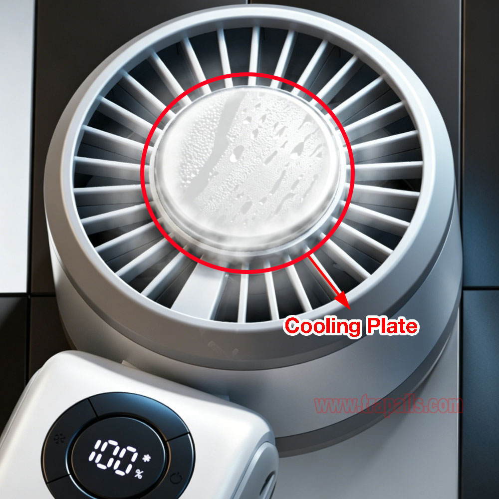 Outdoor Travel Rechargeable 3-Second Fast Cooling Portable Semiconductor Cooling Fan with Ice Compress - Image 13