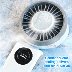 Outdoor Travel Rechargeable 3-Second Fast Cooling Portable Semiconductor Cooling Fan with Ice Compress - Image 4