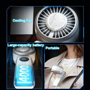 Outdoor Travel Rechargeable 3-Second Fast Cooling Portable Semiconductor Cooling Fan with Ice Compress - Image 5