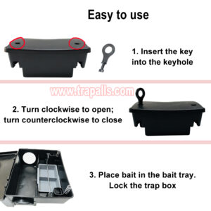 Indoor Warehouse Reusable Dual-Entry Mouse Trap Box Lockable Rodent Control Trap Mouse Bait Station - Image 11