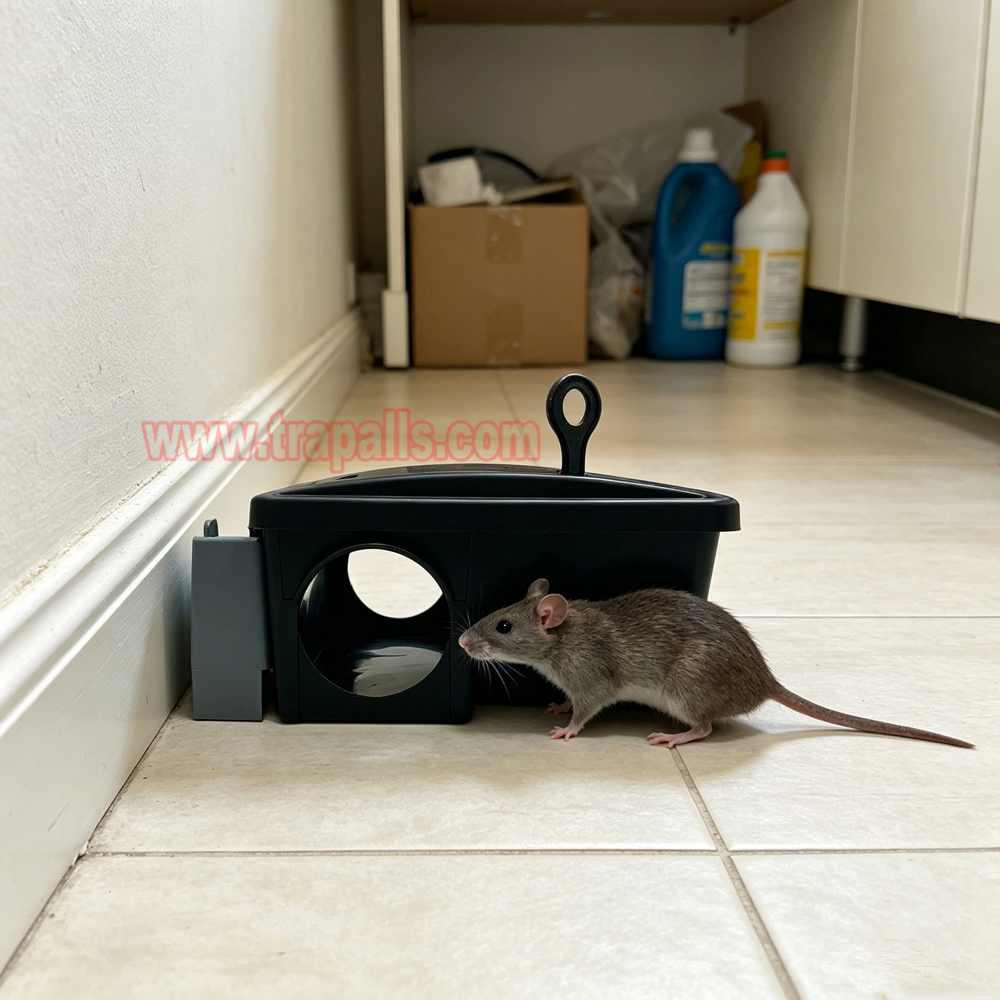 Indoor Warehouse Reusable Dual-Entry Mouse Trap Box Lockable Rodent Control Trap Mouse Bait Station - Image 12