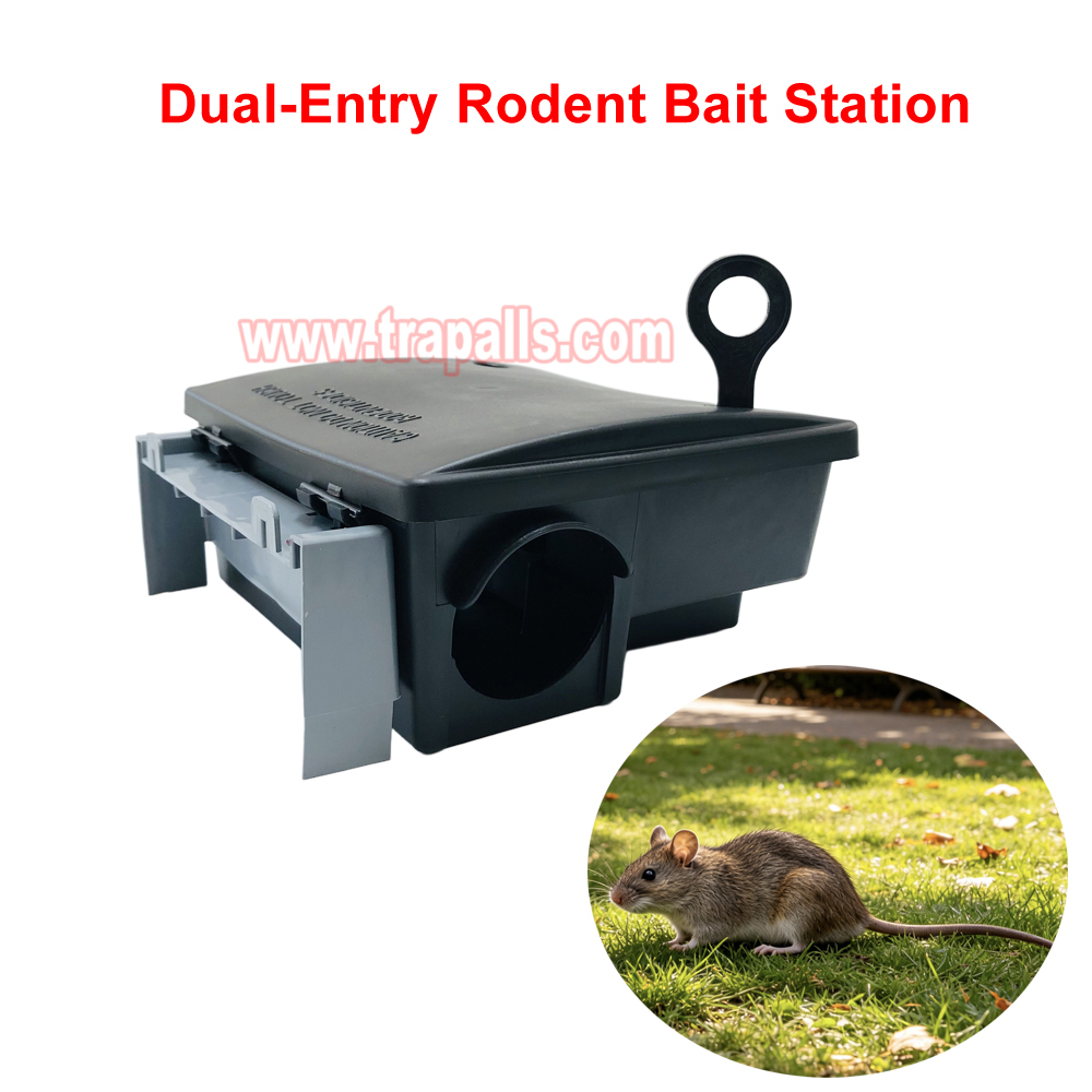Indoor Warehouse Reusable Dual-Entry Mouse Trap Box Lockable Rodent Control Trap Mouse Bait Station - Image 7