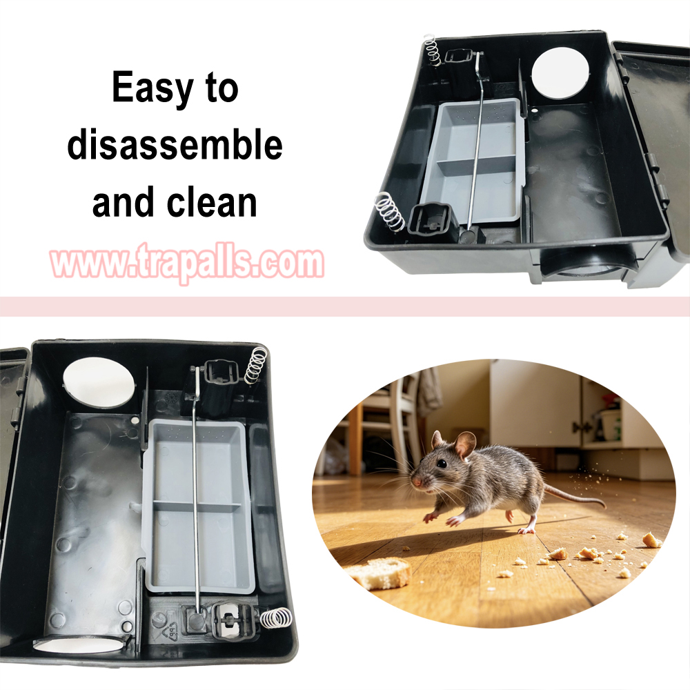 Indoor Warehouse Reusable Dual-Entry Mouse Trap Box Lockable Rodent Control Trap Mouse Bait Station - Image 10