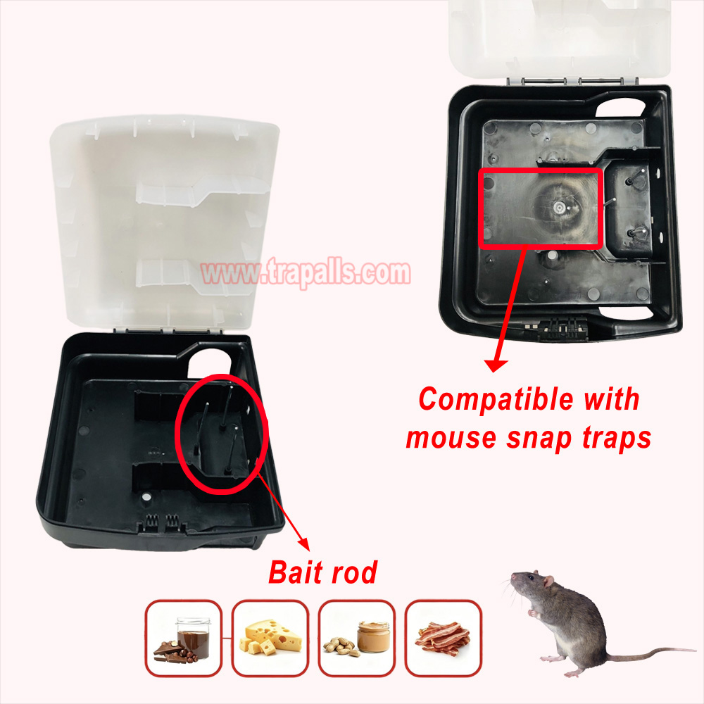 Indoor Warehouse Dual-Entry Rodent Trap Box Lockable Compatible with Mouse Snap Traps Mouse Bait Station - Image 7
