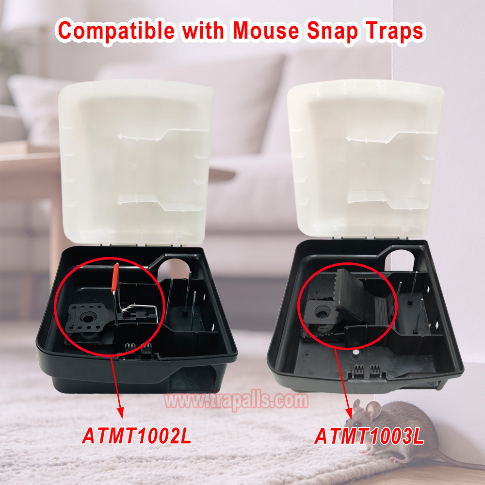 Indoor Warehouse Dual-Entry Rodent Trap Box Lockable Compatible with Mouse Snap Traps Mouse Bait Station - Image 9