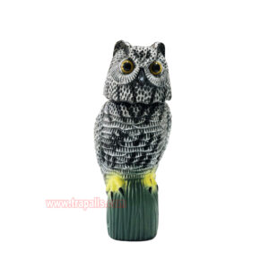 Outdoor Courtyard Realistic Rotating Owl Decoy Wind-Powered Pigeon Scarecrow 360° Rotating Head Bird Repeller Owl Bird Deterrent - Image 2