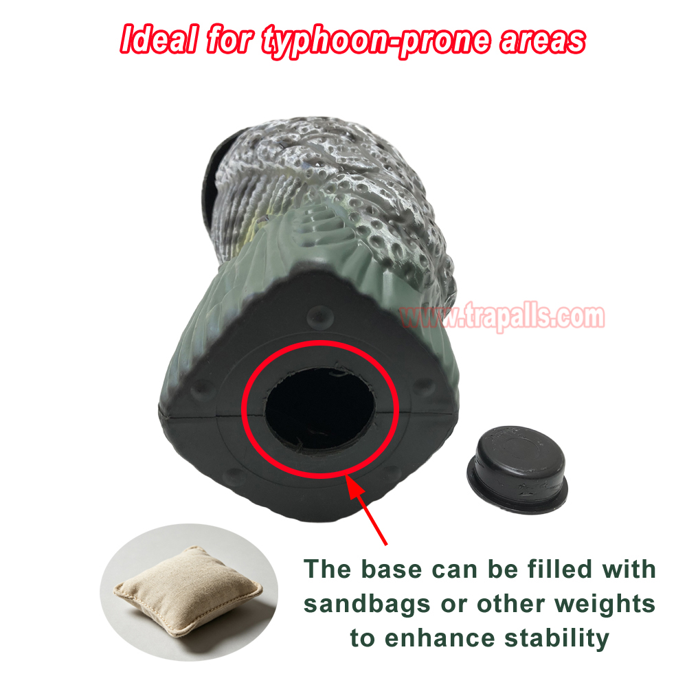 Outdoor Courtyard Realistic Rotating Owl Decoy Wind-Powered Pigeon Scarecrow 360° Rotating Head Bird Repeller Owl Bird Deterrent - Image 8