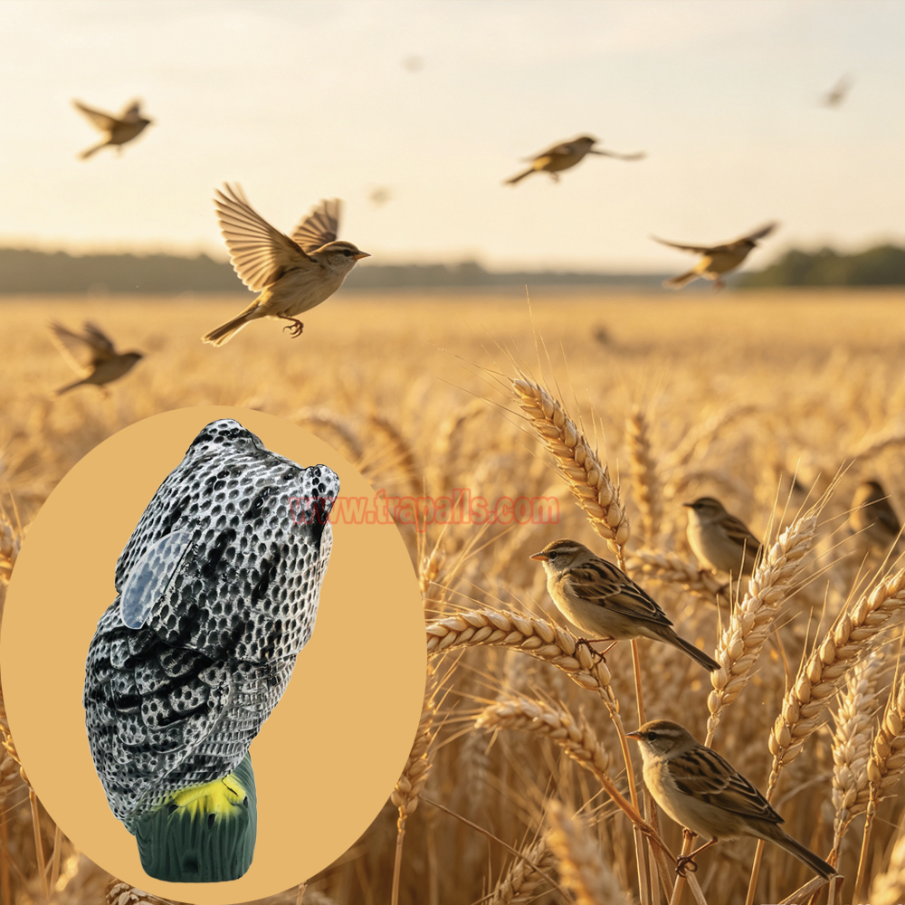 Outdoor Courtyard Realistic Rotating Owl Decoy Wind-Powered Pigeon Scarecrow 360° Rotating Head Bird Repeller Owl Bird Deterrent - Image 10