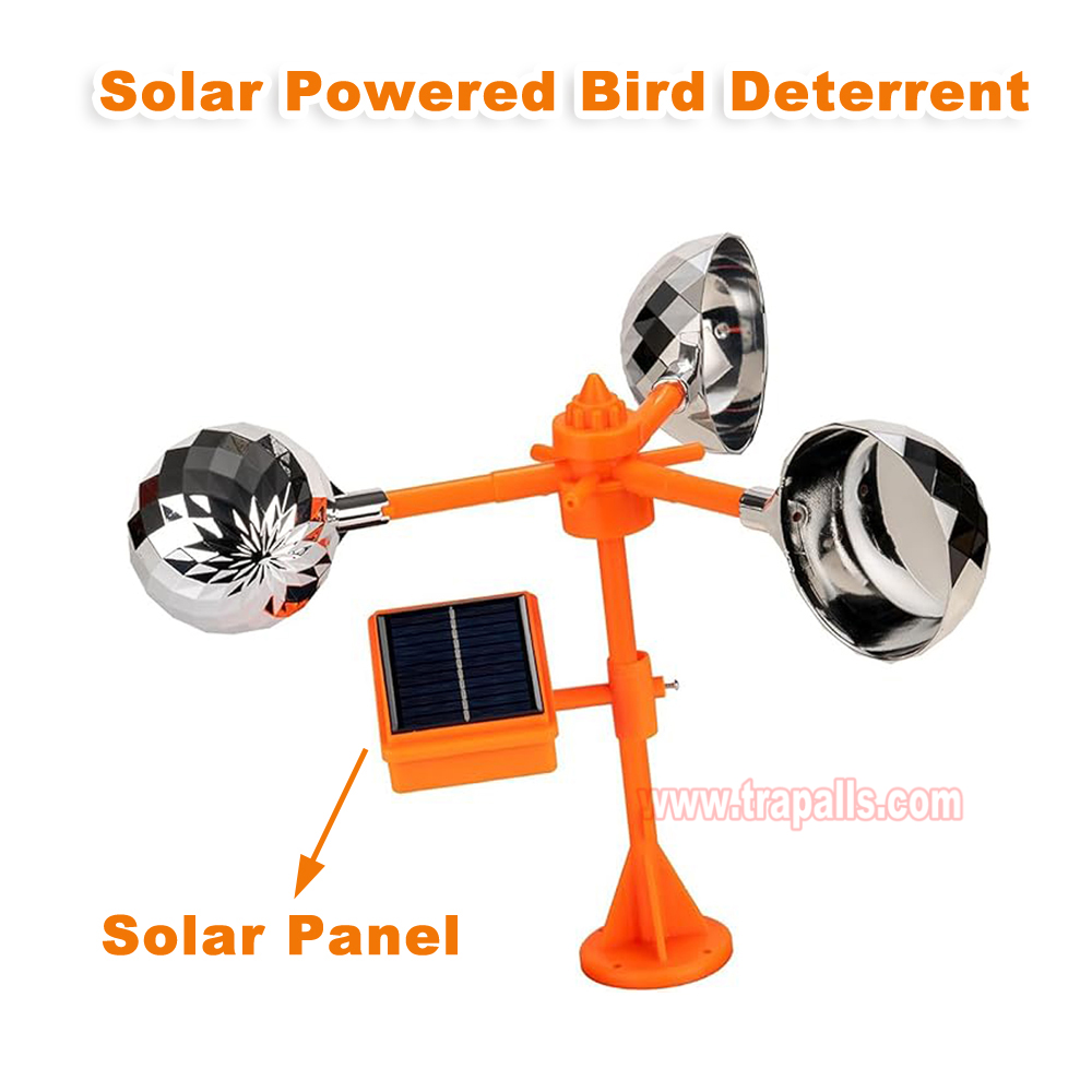Outdoor Boat Keep Pigeon Away Bird Spinning Deterrent Device 360°Reflective Solar Bird Repeller - Image 5