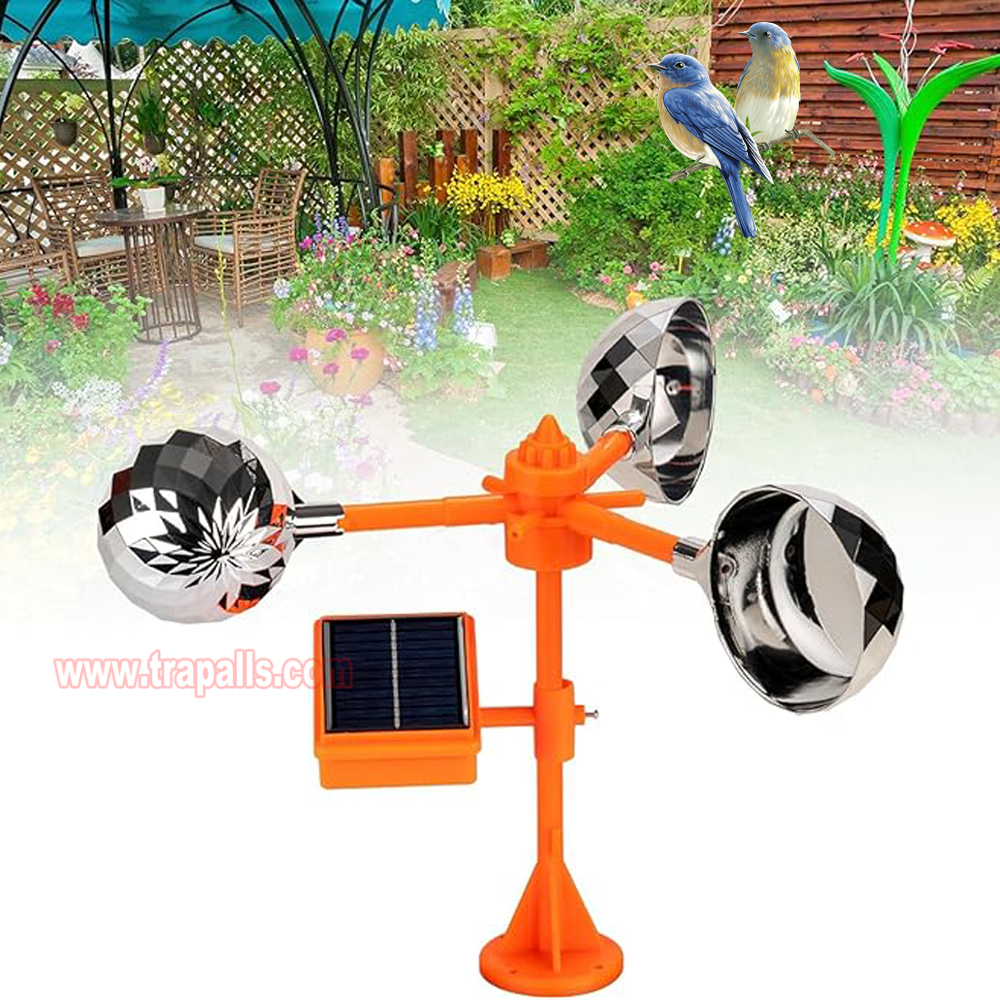 Outdoor Boat Keep Pigeon Away Bird Spinning Deterrent Device 360°Reflective Solar Bird Repeller - Image 6