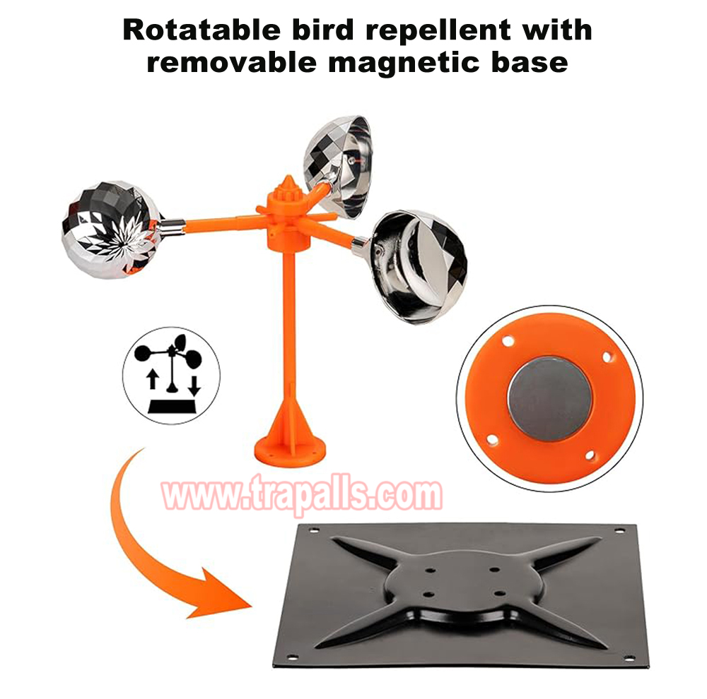 Outdoor Boat Keep Pigeon Away Bird Spinning Deterrent Device 360° Reflective Bird Repeller - Image 5