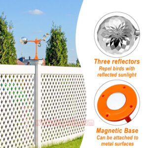 Outdoor Boat Keep Pigeon Away Bird Spinning Deterrent Device 360° Reflective Bird Repeller - Image 7
