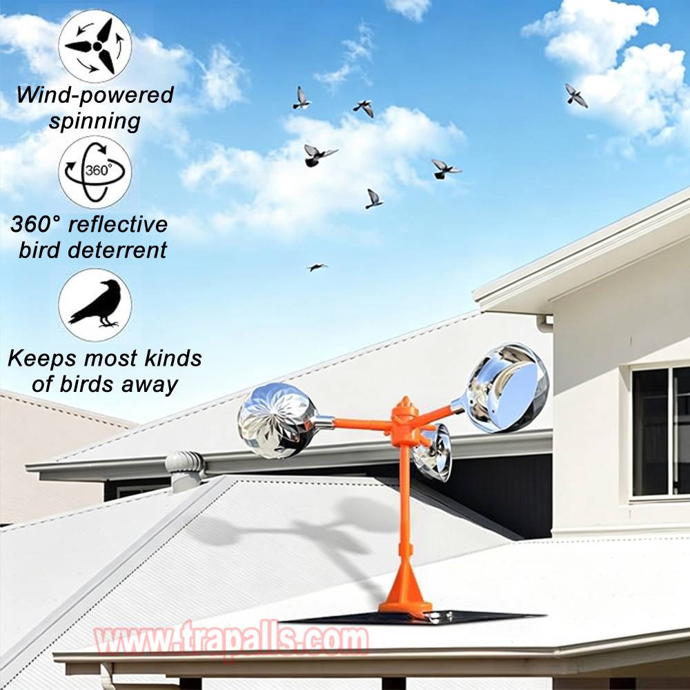 Outdoor Boat Keep Pigeon Away Bird Spinning Deterrent Device 360° Reflective Bird Repeller - Image 10