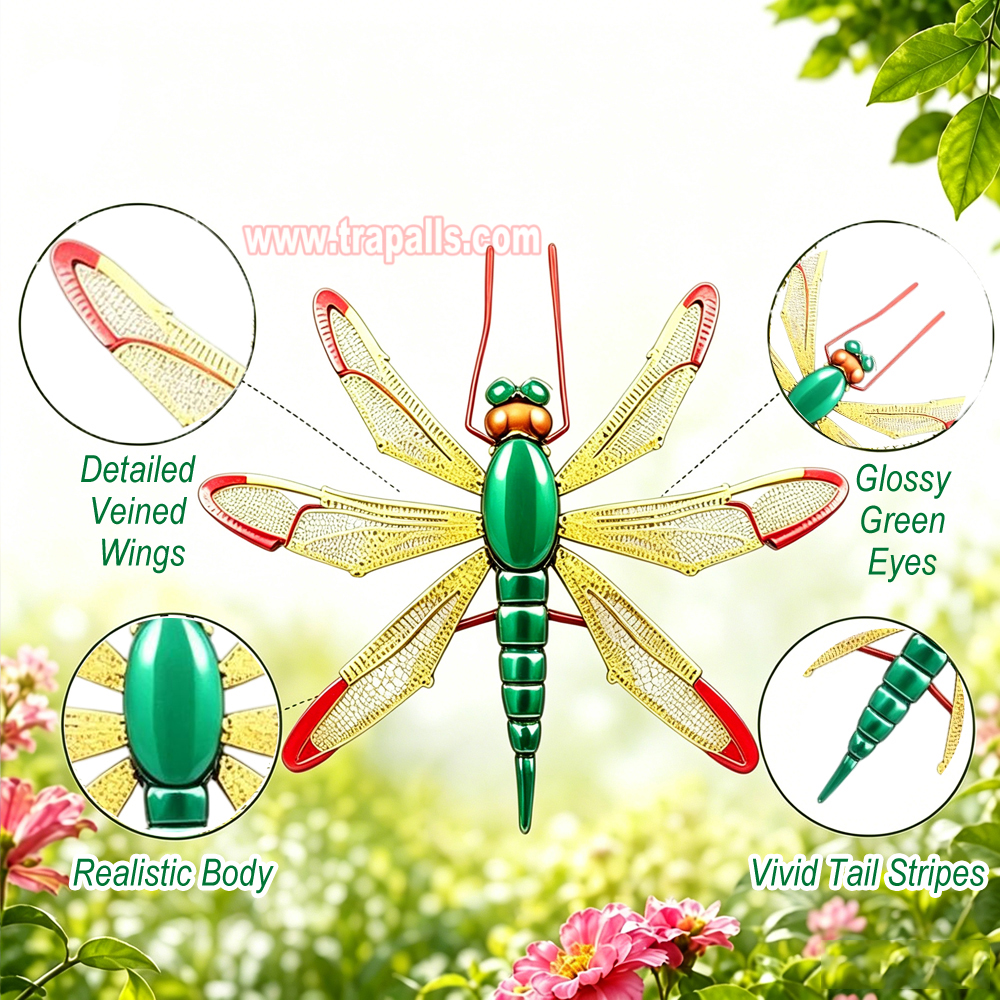 Camping Travel Fly Control Bionic Dragonfly Deterrent with Reflective Wings Dragonfly Shaped Mosquito Repeller - Image 7