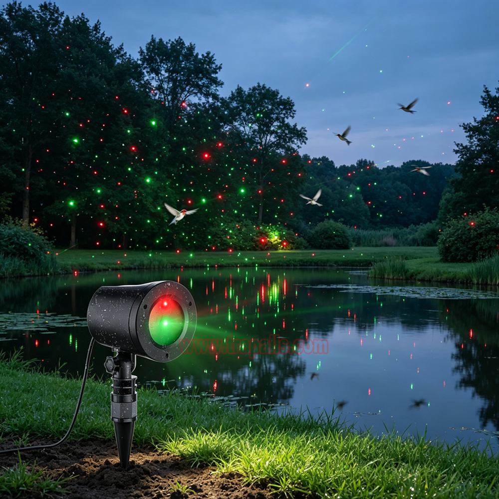 Outdoor Orchard Waterproof Red Green Flashing Light Bird Deterrent Device Visual Laser Bird Repeller - Image 18