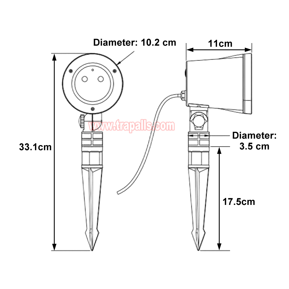 Outdoor Orchard Waterproof Red Green Flashing Light Bird Deterrent Device Visual Laser Bird Repeller - Image 3