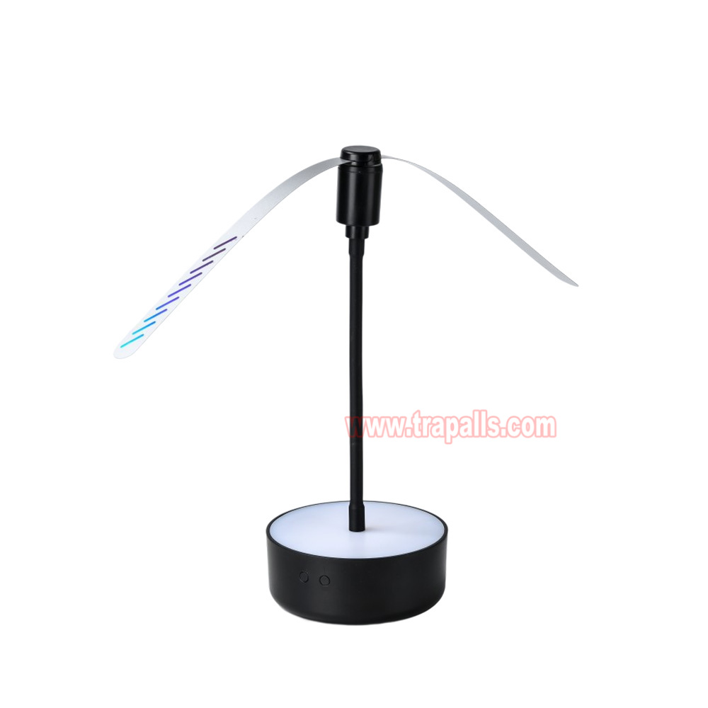 Indoor Camping Portable 360° Rotating Hanging Soft-Stop Blades Fly Repellent Fan with Light - Image 2