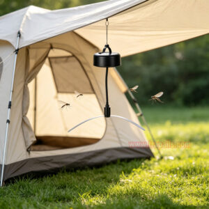Indoor Camping Portable 360° Rotating Hanging Soft-Stop Blades Fly Repellent Fan with Light - Image 17