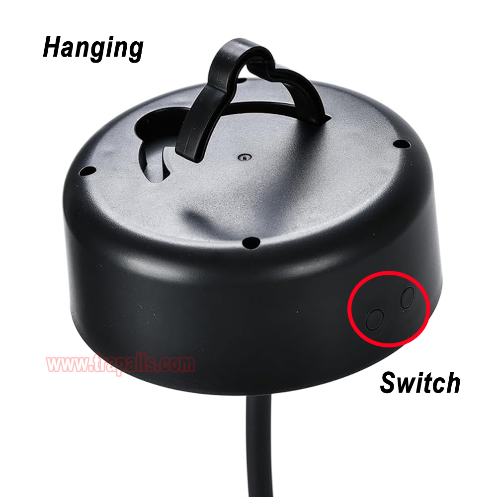 Indoor Camping Portable 360° Rotating Hanging Soft-Stop Blades Fly Repellent Fan with Light - Image 6