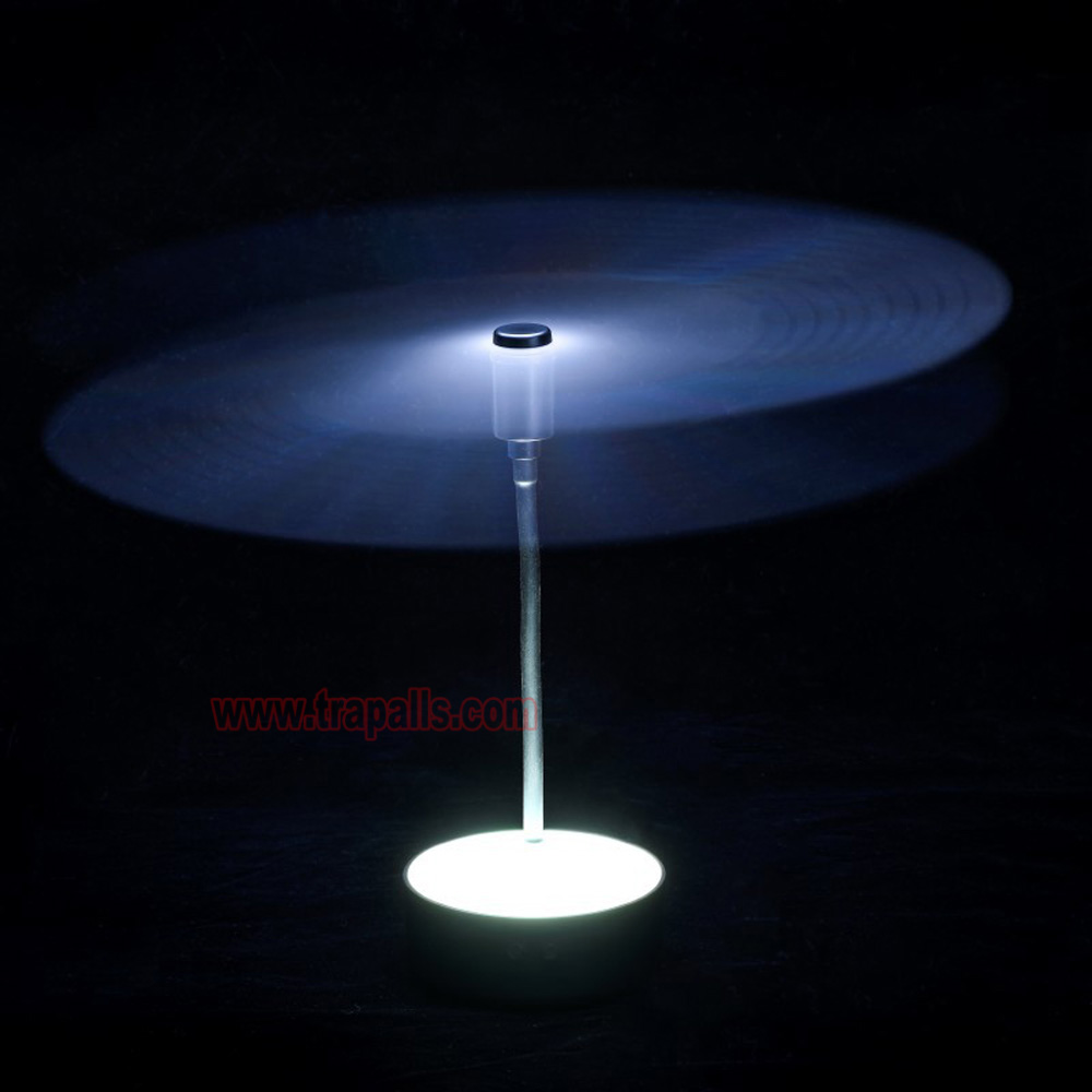 Indoor Camping Portable 360° Rotating Hanging Soft-Stop Blades Fly Repellent Fan with Light - Image 10