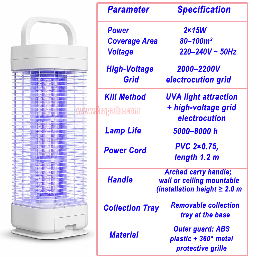 Outdoor Indoor UVA Fly Zapper Bug Trap Electric Shock Insect Killer Mosquito Killer Lamp - Image 6